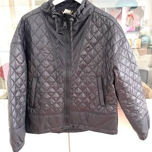 Black Quilted Lolé All-Season Bomber Jacket